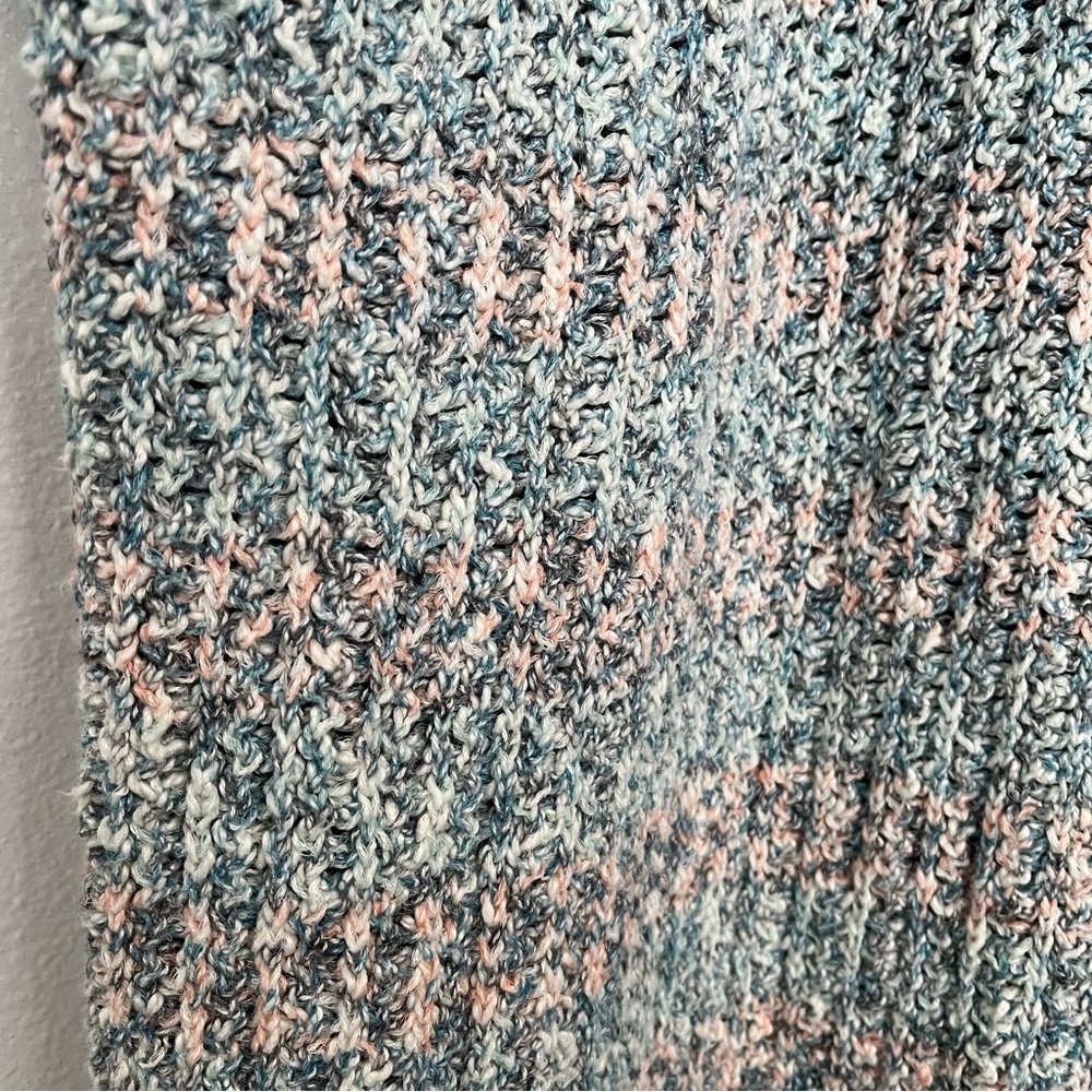 PILCRO Anthropologie - Multicolor Blue Slouchy Knit Short Sleeve Sweater - 3X - Picture 7 of 9